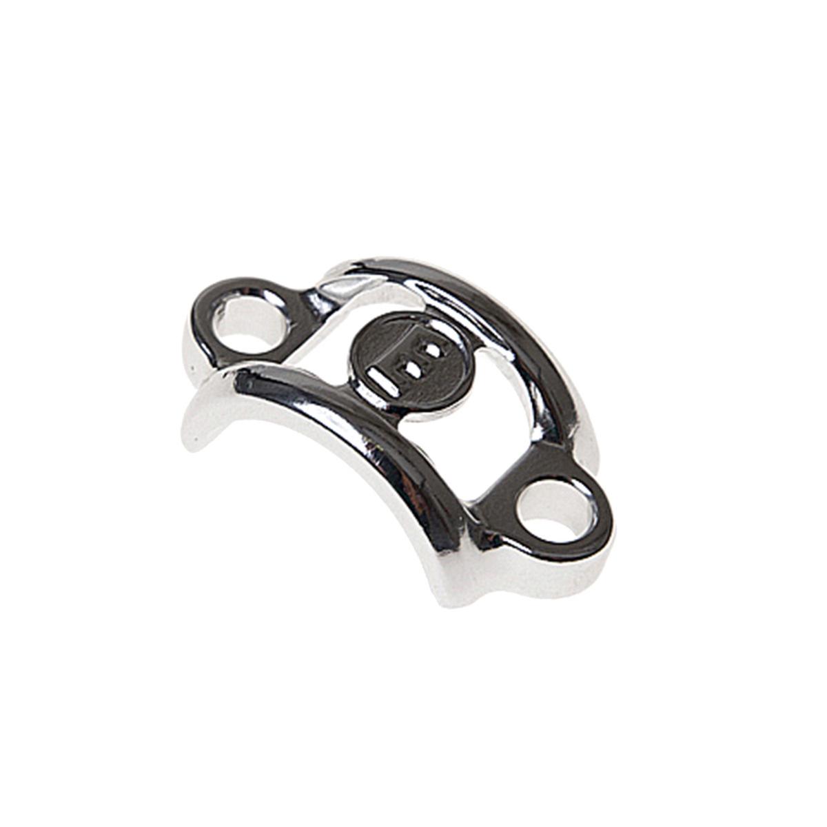Aluminum clamp bracket, polished chrome