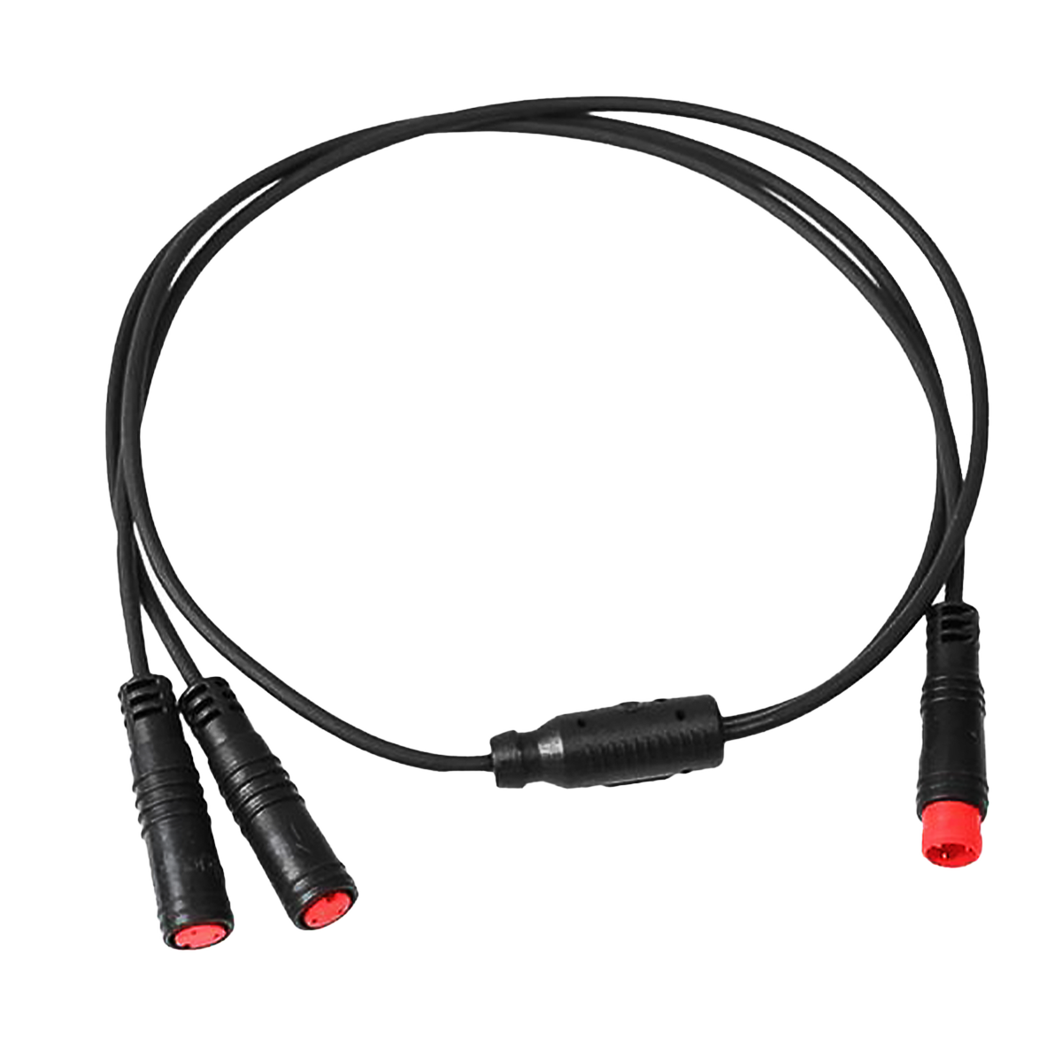 Y-cable splitter for MTe/HSe, 2 Higo mini B female connectors and 1 Higo mini B male connector