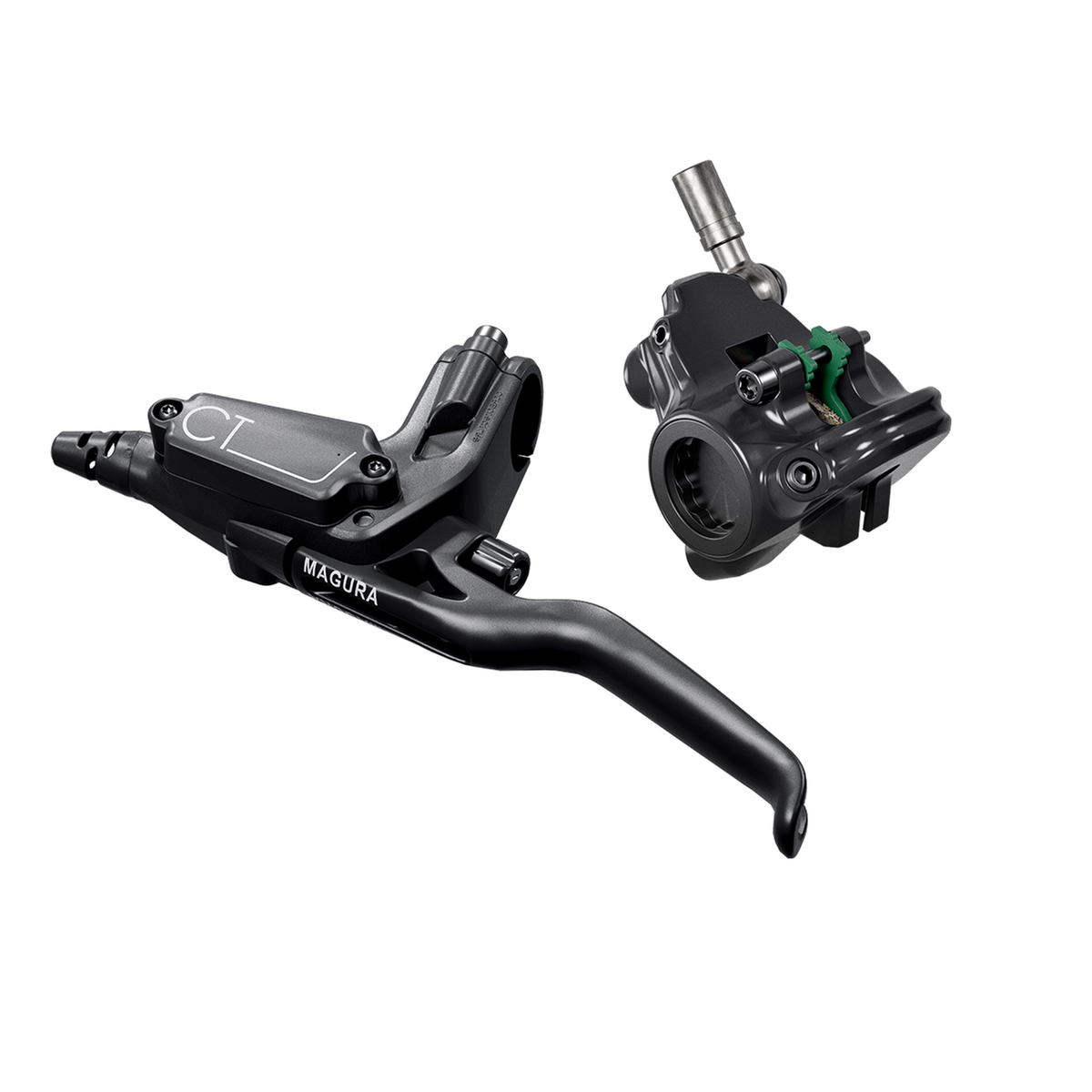 MT C4 left, 3-finger Carbotecture lever, Flatmount brake caliper