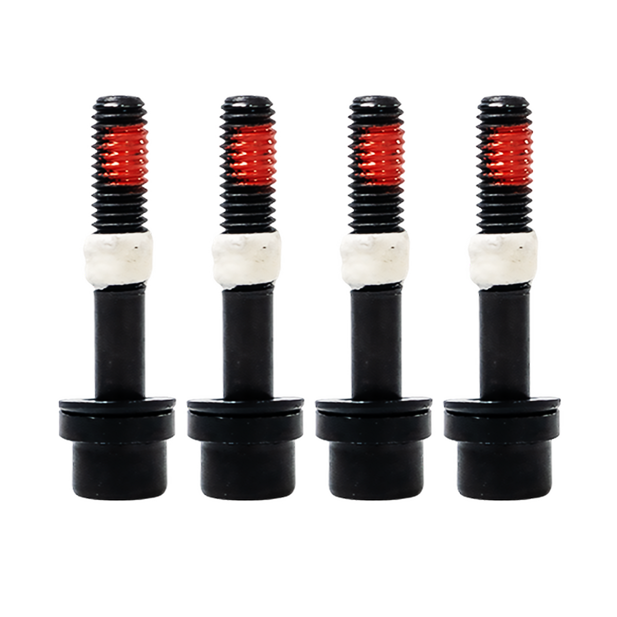 QM M6x35 screws with red threadlocker (4 pieces)