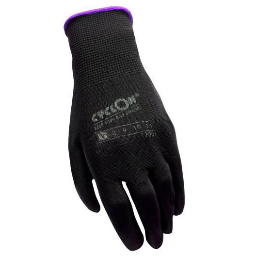 CyclOn assembly gloves M7 nylon/PU black/purple (20 pairs)
