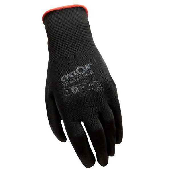 CyclOn assembly gloves M8 nylon/PU black/red (20 pairs)