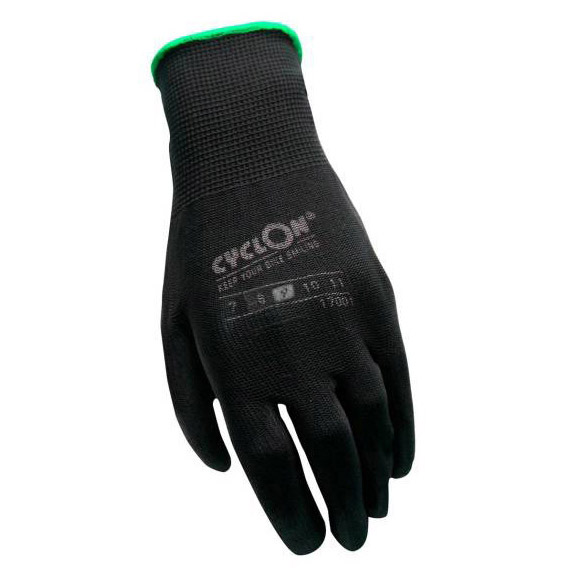 CyclOn assembly gloves M9 nylon/PU black/green (20pr)