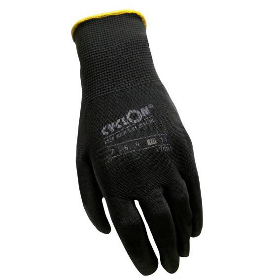 CyclOn assembly gloves M10 nylon/PU black/yellow (20pr)