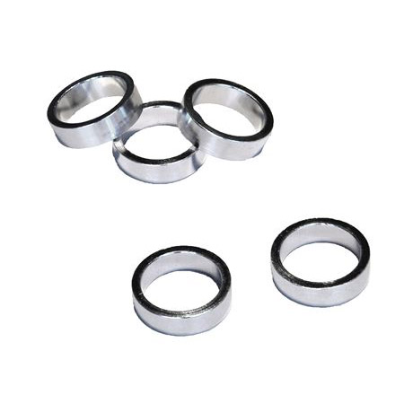 VWP Ball head spacer alu 10mm 1.1/8" silver p/5