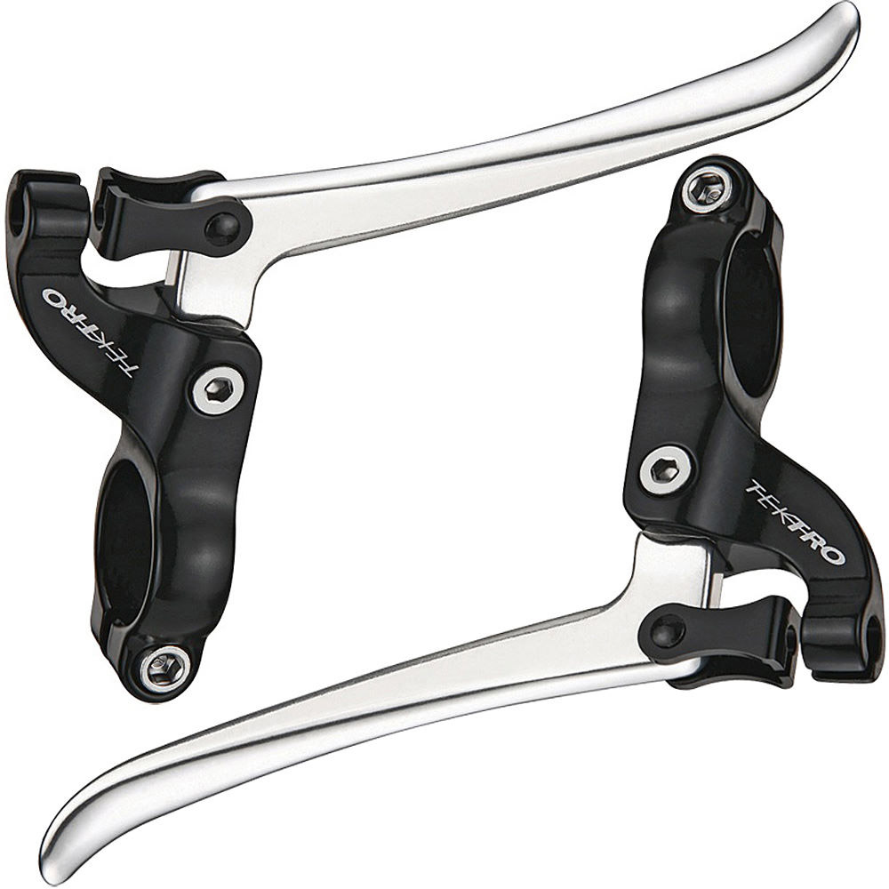 Brake lever set Canti/Caliper L+R FL750 black/silver Tektro 22.2mm