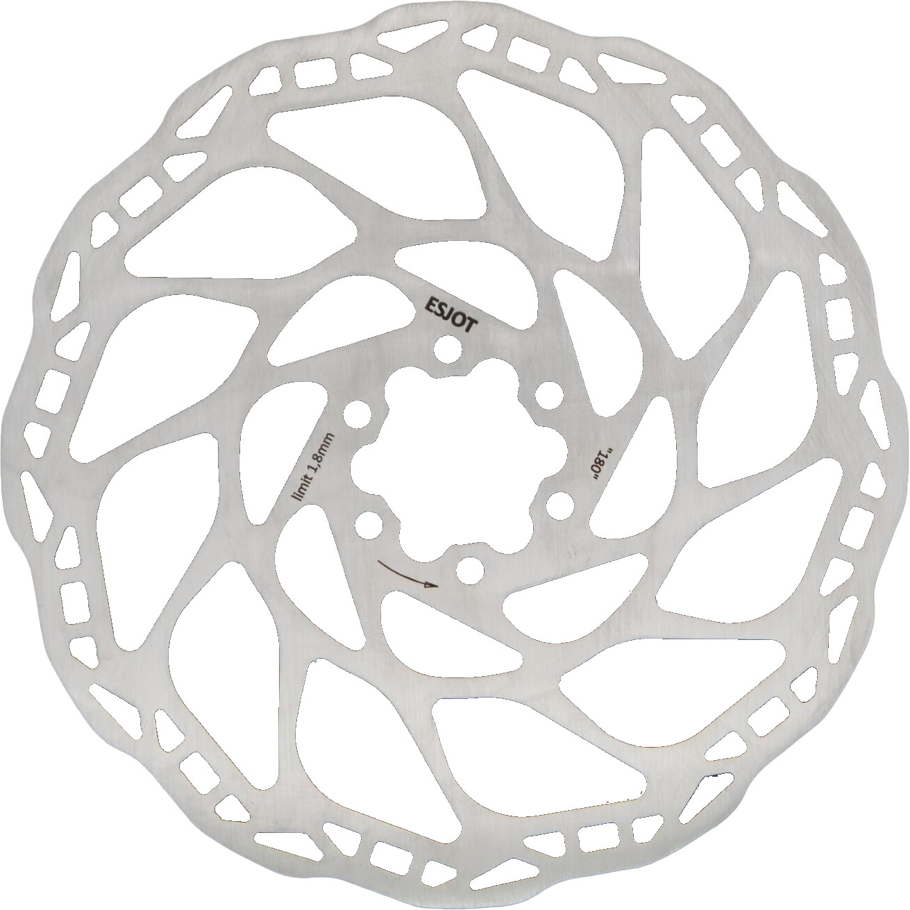 Esjot brake disc loose 180mm incl 6 screws