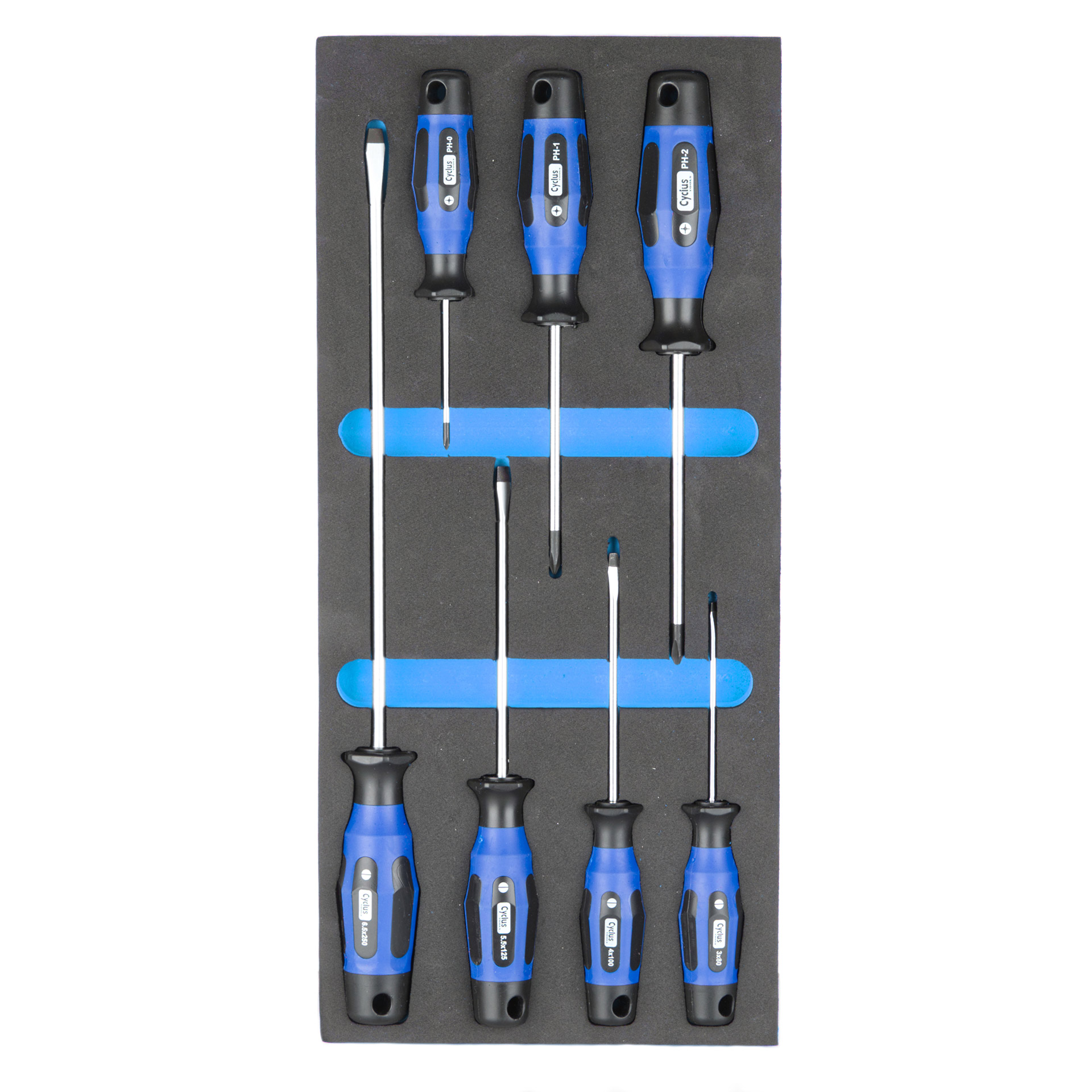 Cyclus foam 2 including screwdrivers size S blue