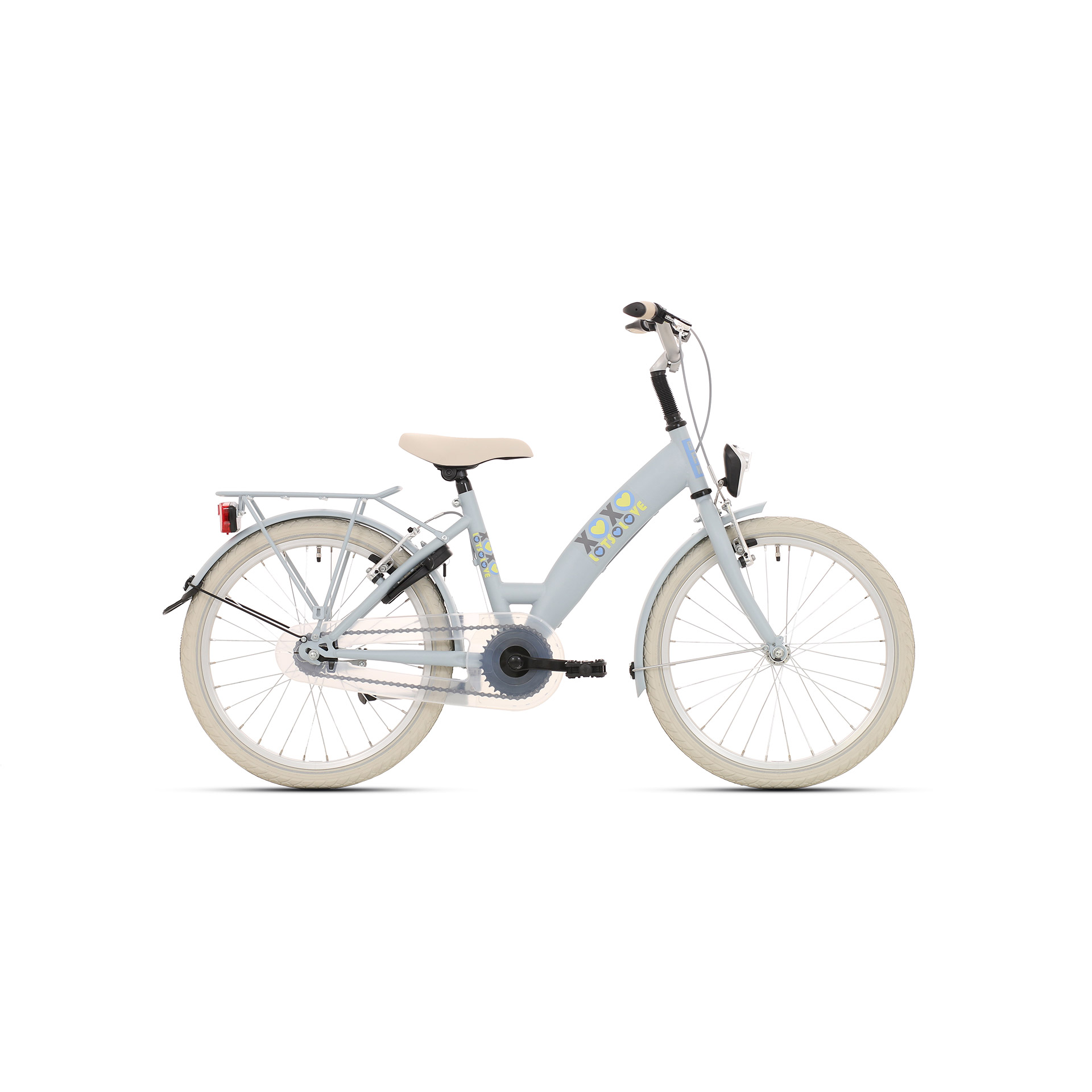 BFN girls' bike Lots of Love 20" coaster brake light blue
