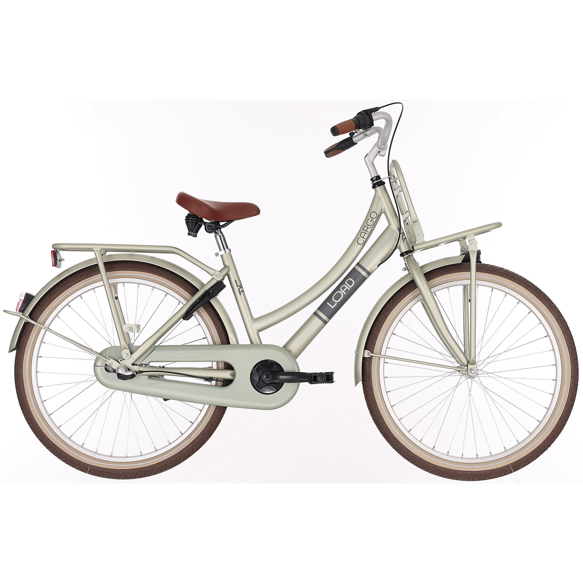 BFN girls' bike Load 24" Desert Sage 3-speed matte olive green