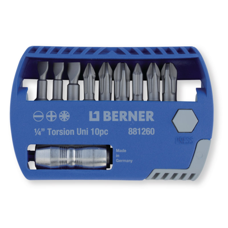 Berner bit selector 1/4" 10-piece