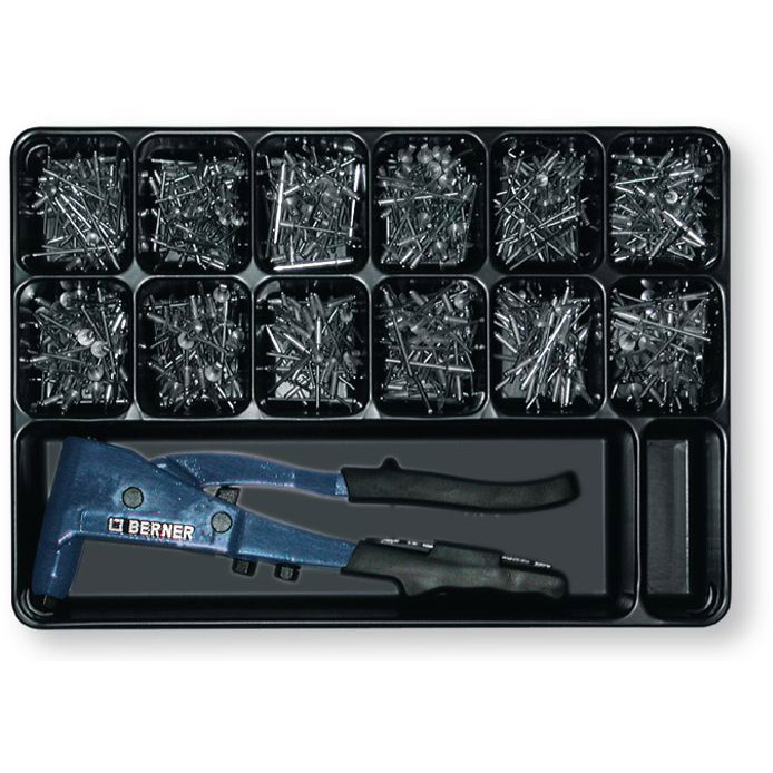 168934 Assorted Rivets with Pliers in Case