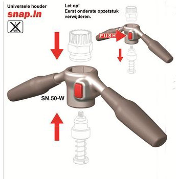 Snap-in SN-50-W holder for snap-in system cycle 7202750