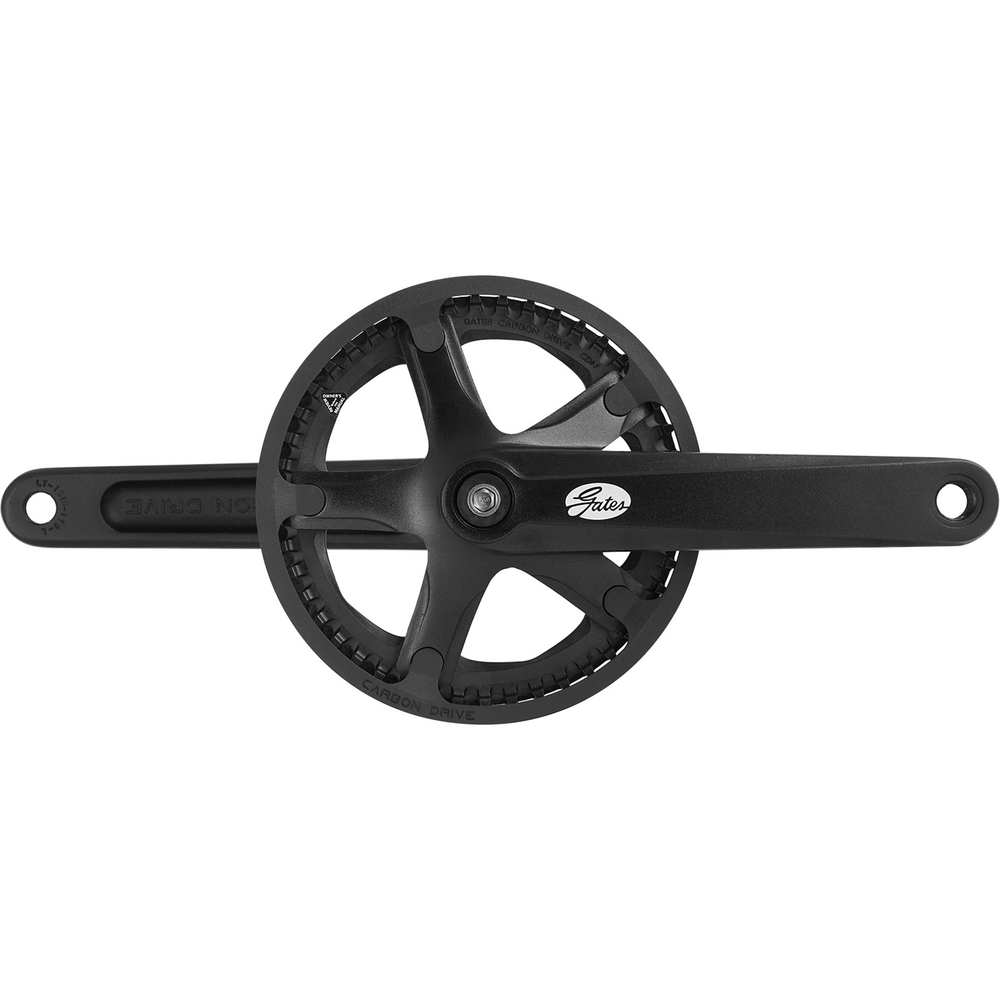 Gates crankset CDN S150 46T 170mm PVC protective edge black