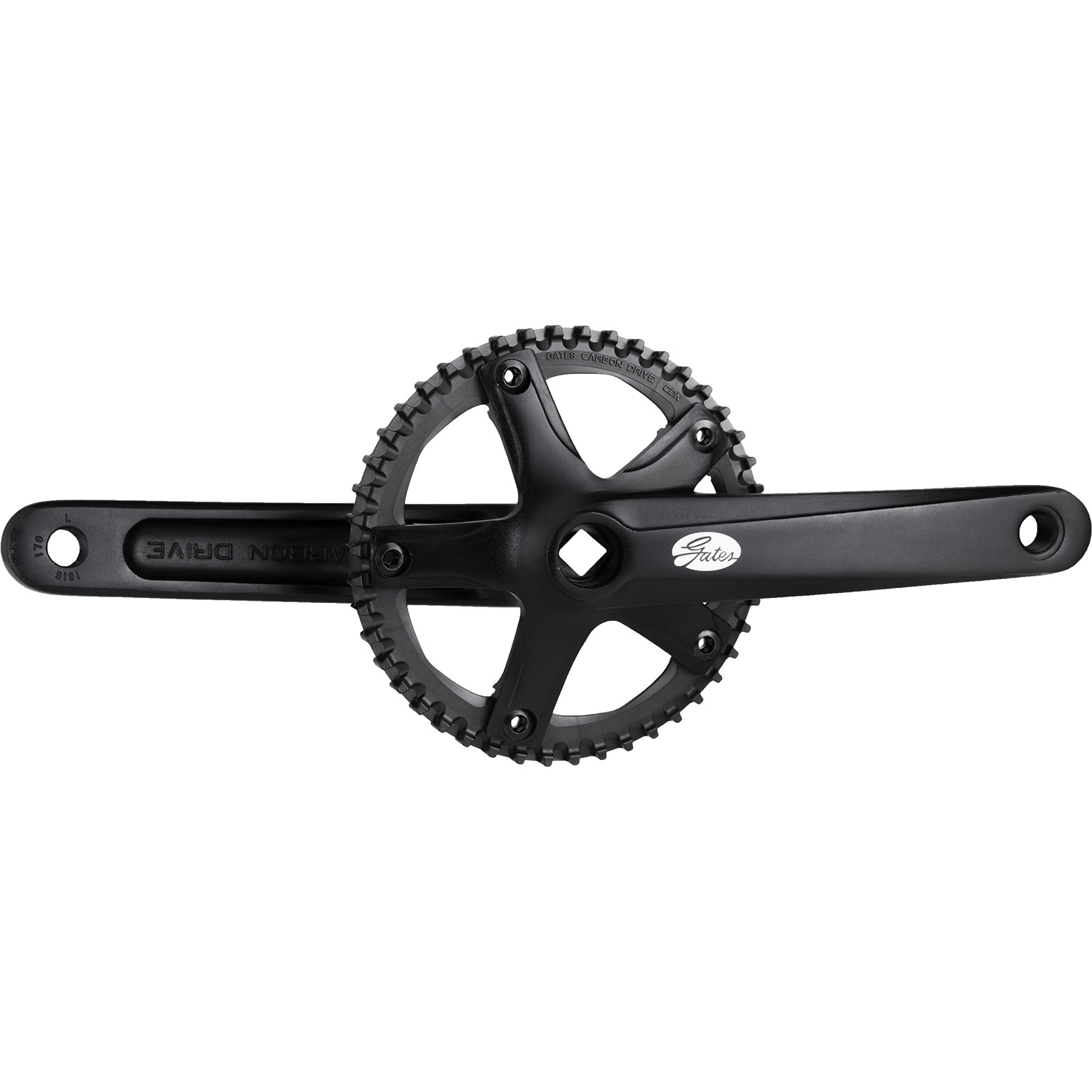 Gates crankset CDN S150 46T 175mm without protective ring black