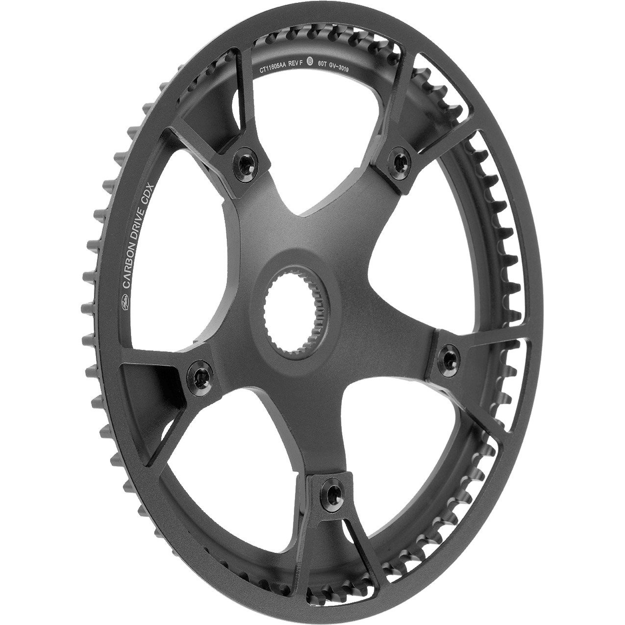 Gates spider assembly CDX 60T 5B Rohloff with rim