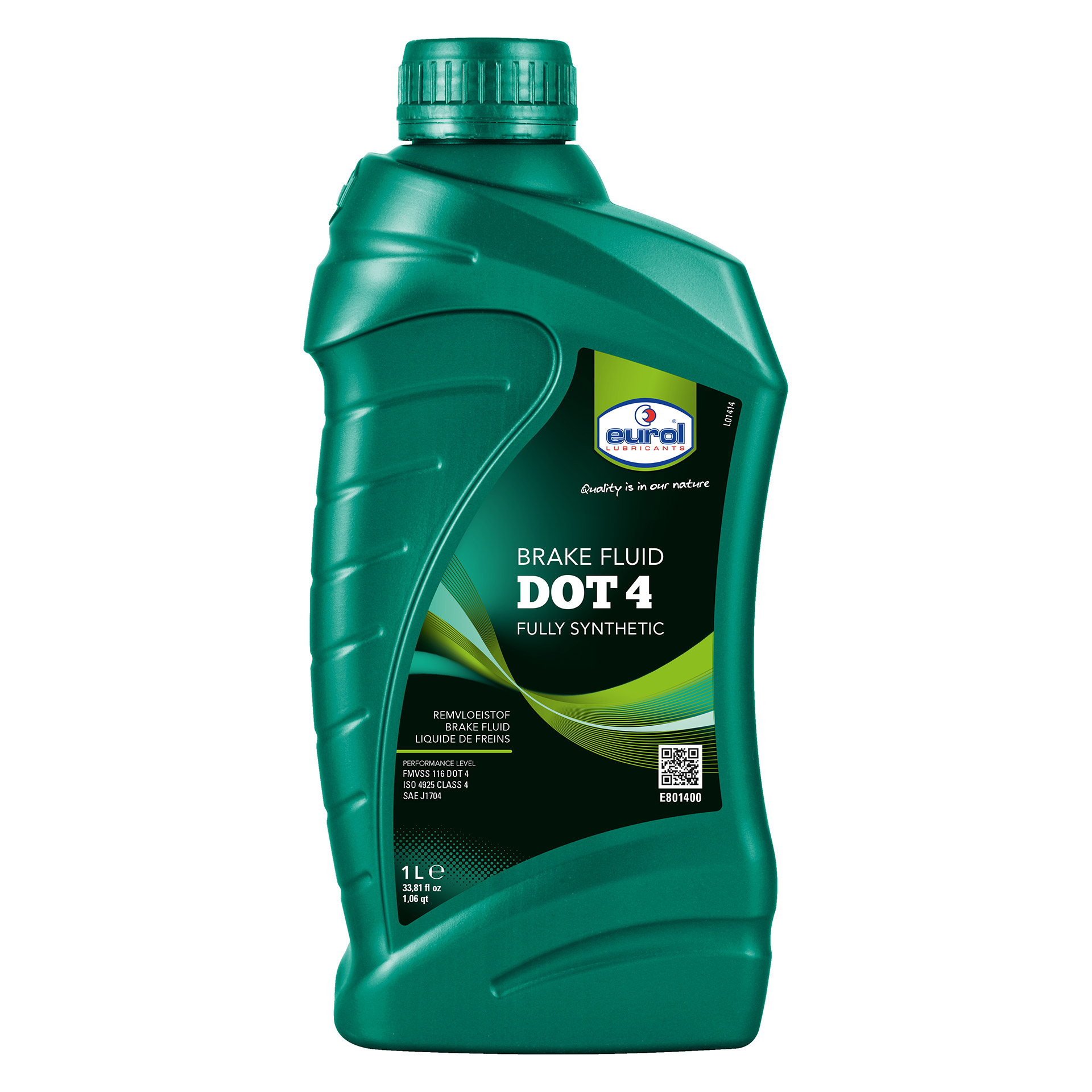 Eurol Brake Fluid DOT4 1-liter 100% synthetic E801400