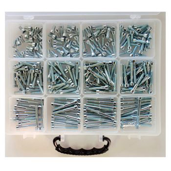 Bofix assortment box 12 compartments hexagon socket screws galvanized