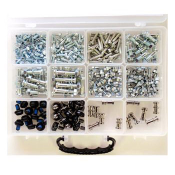 Bofix assortment box 12 compartments splash, saddle, crank bolt