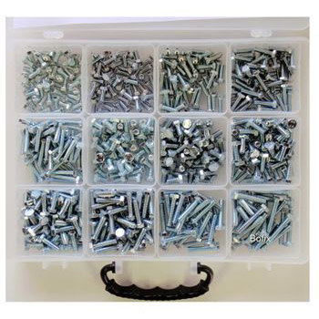 Bofix assortment box 12 compartments hex bolts