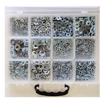 Bofix assortment box 12 compartments rivet & tooth ring