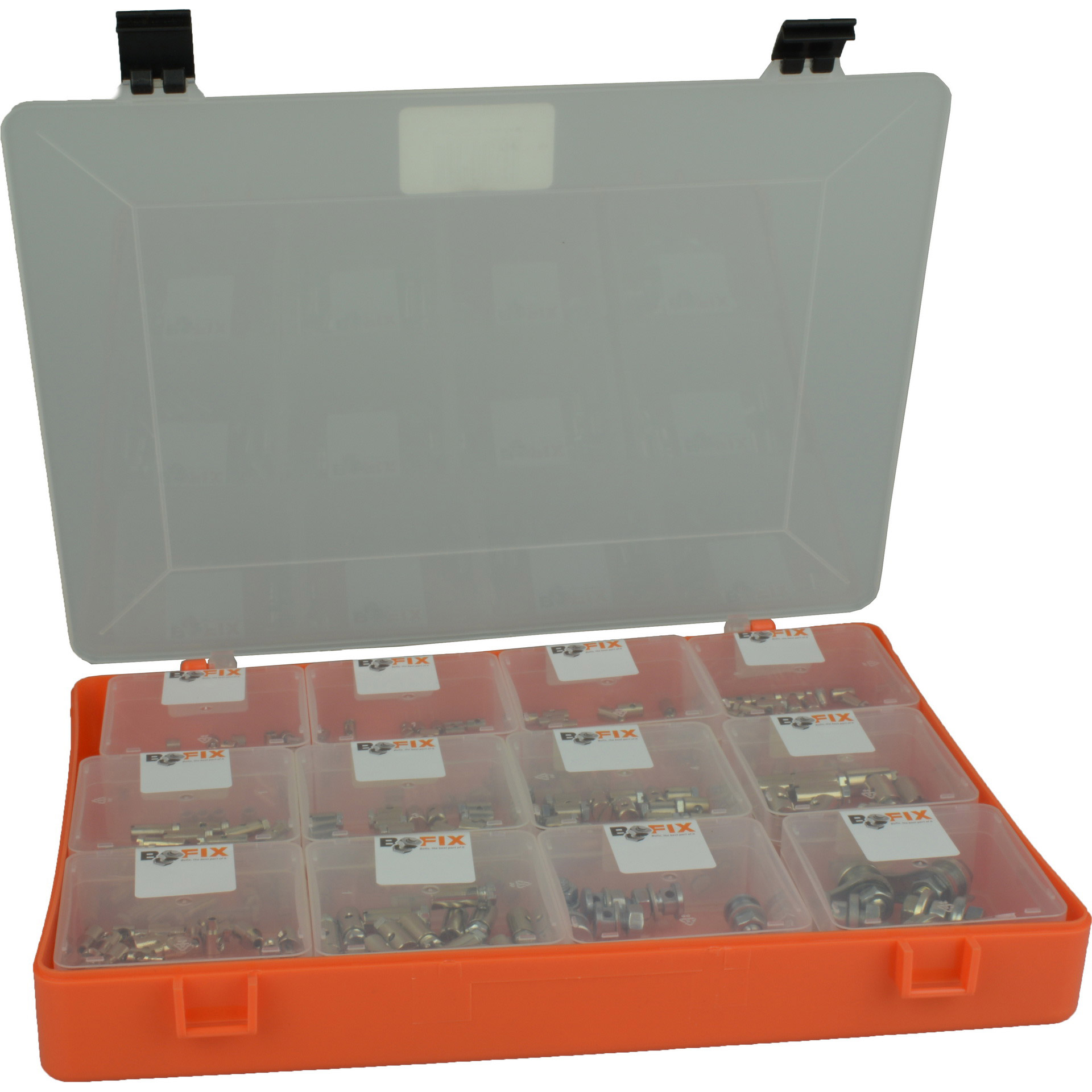 Bofix assortment box 12-compartment screw nipples