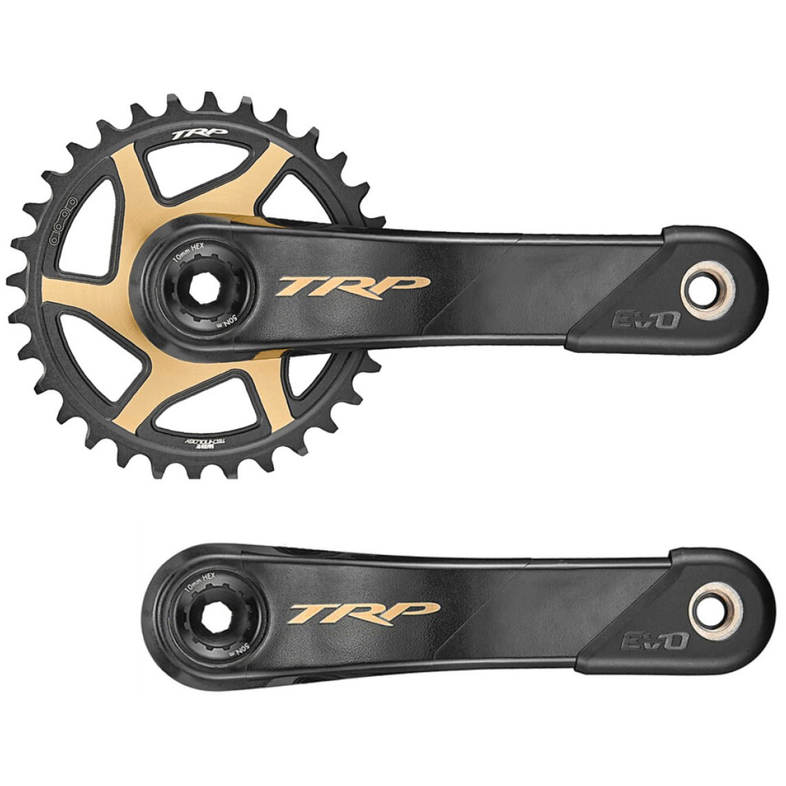 TRP crankset CK-M9050 165mm 68&73 carbon black/gold
