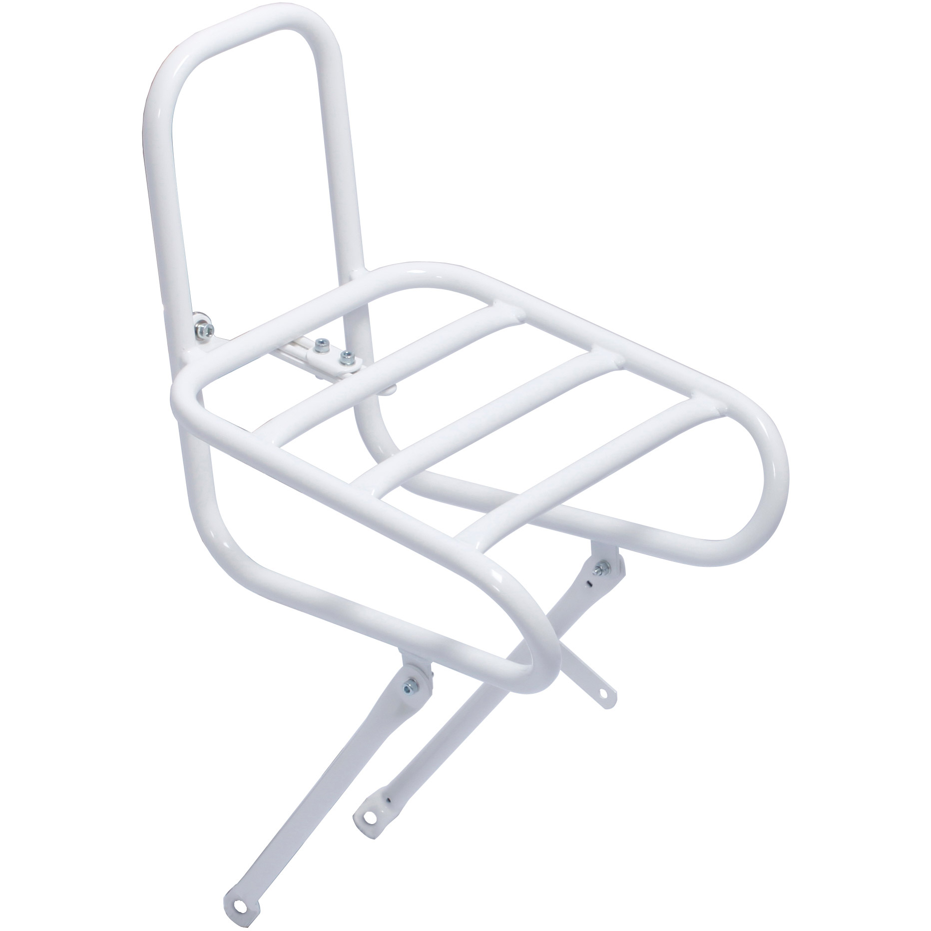 Steco Smooth front carrier 25cm crown bolt mounting white