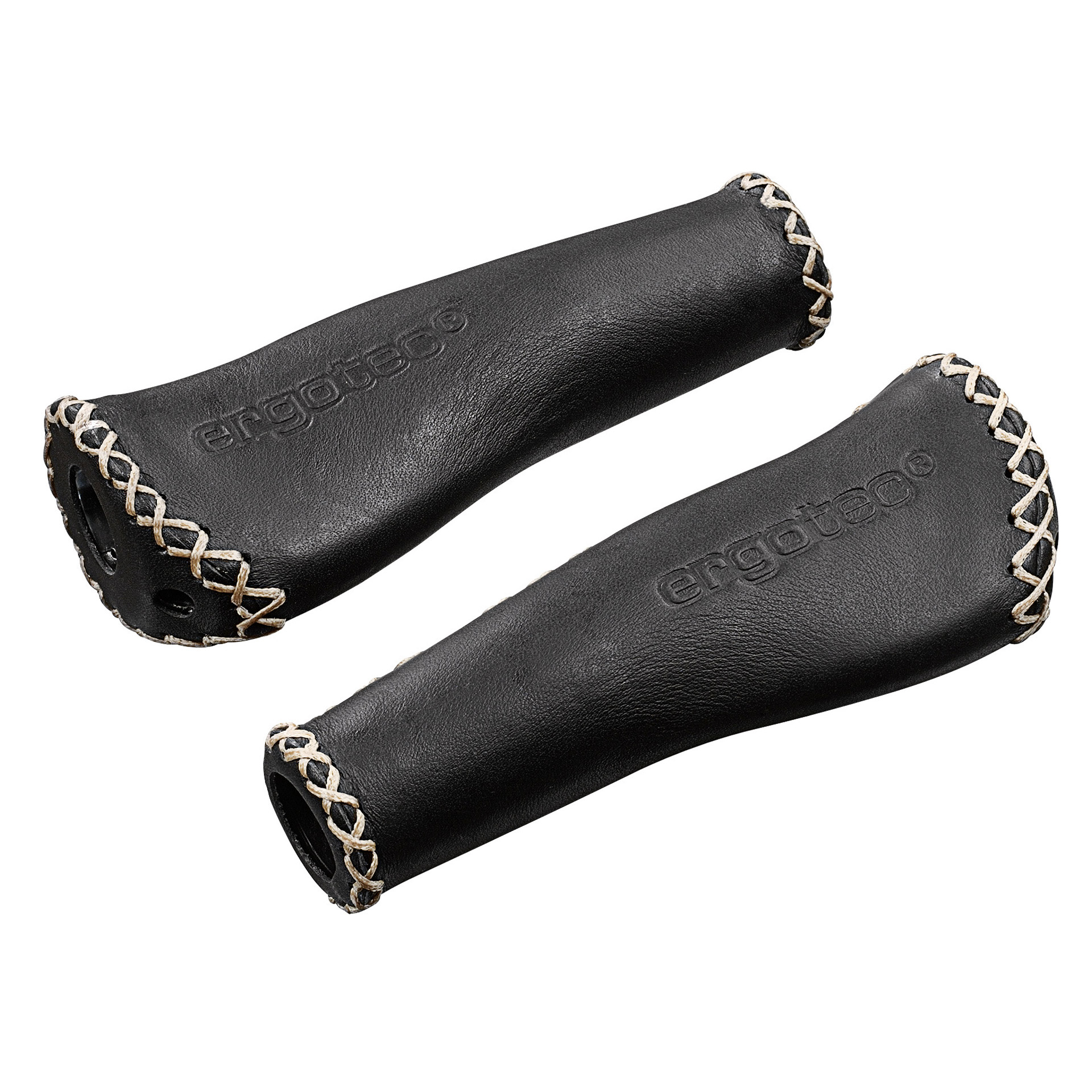 Ergotec handle set Monaco leather 135/135mm black