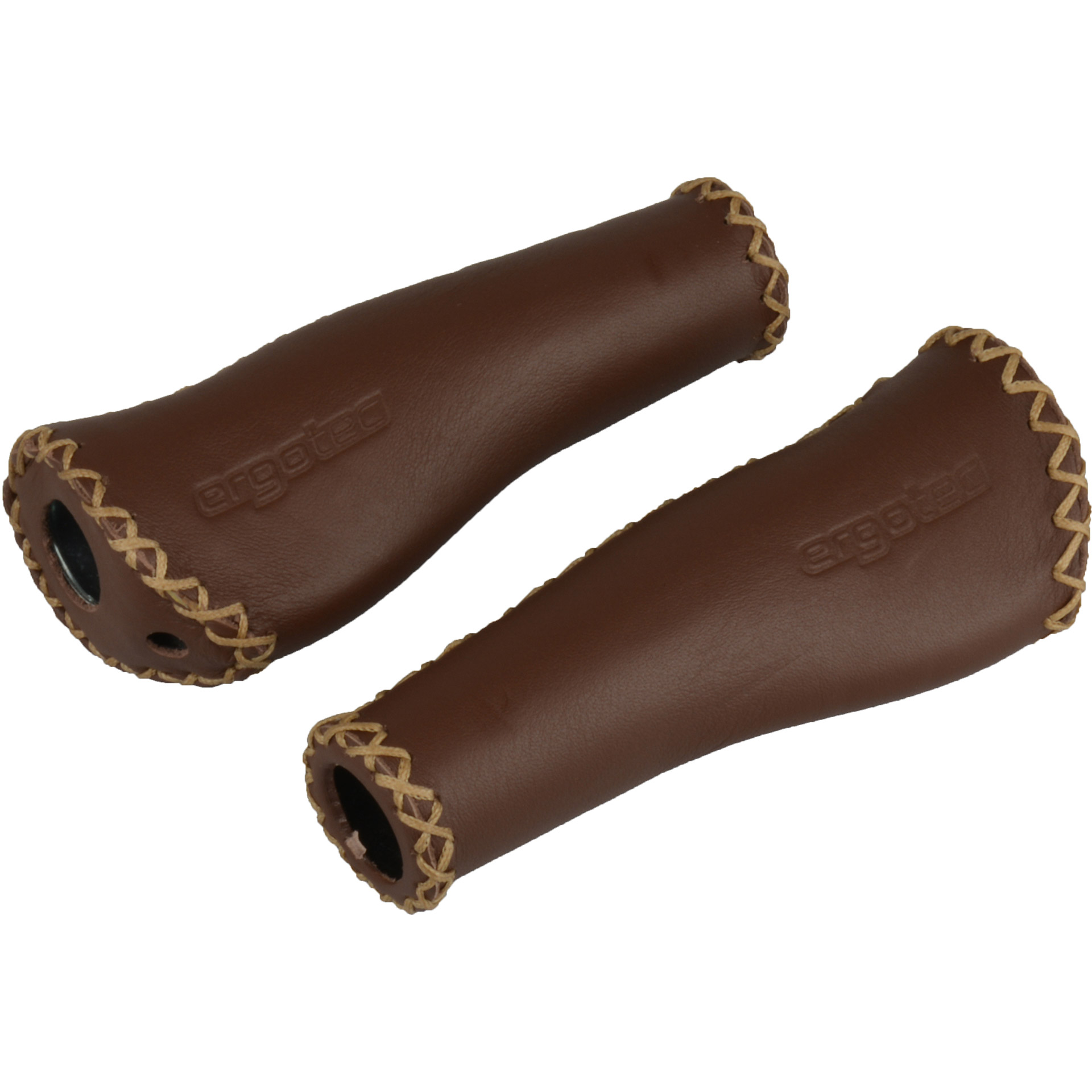 Ergotec handle set Monaco 135/135mm leather brown