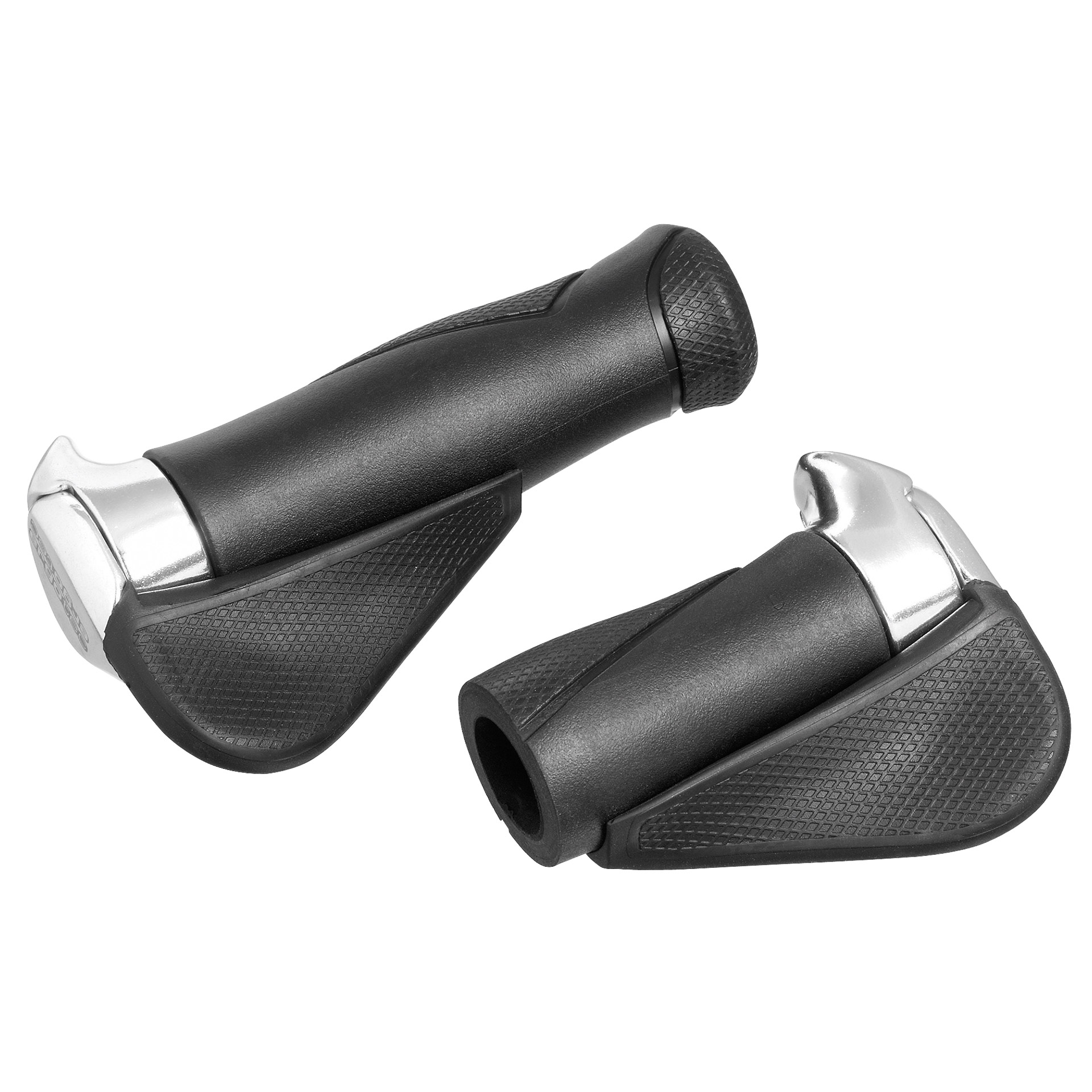 Ergotec handle set MF1 adjustable 130/87mm black/chrome