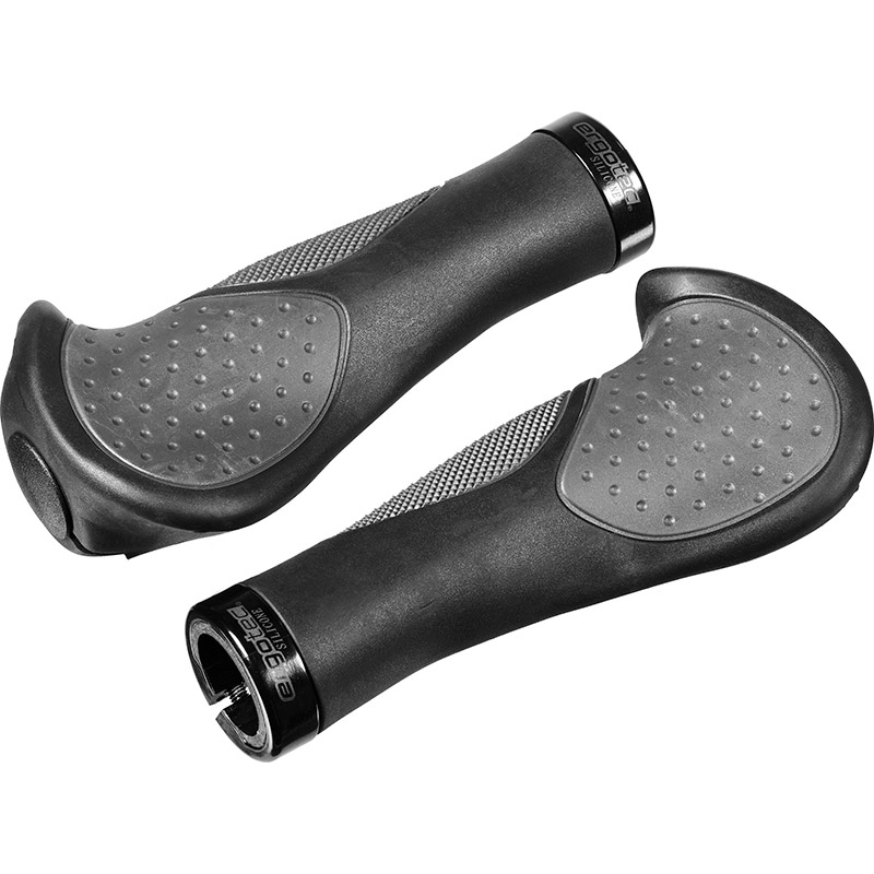 Ergotec handlebar set Frisco 2 140/95mm silicone black/gray