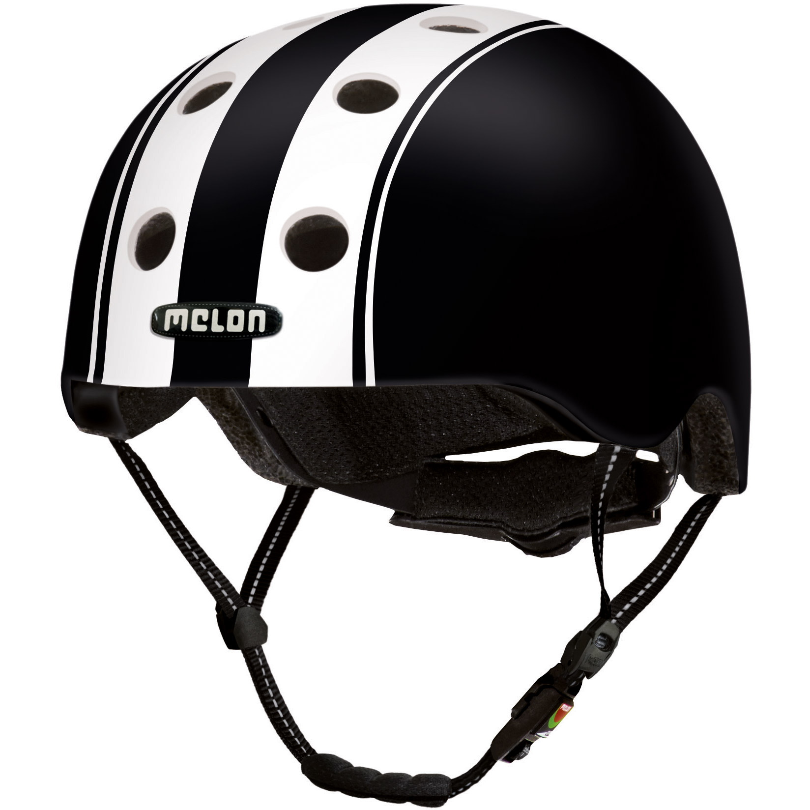 Melon helmet Urban Active Double White Black M-L