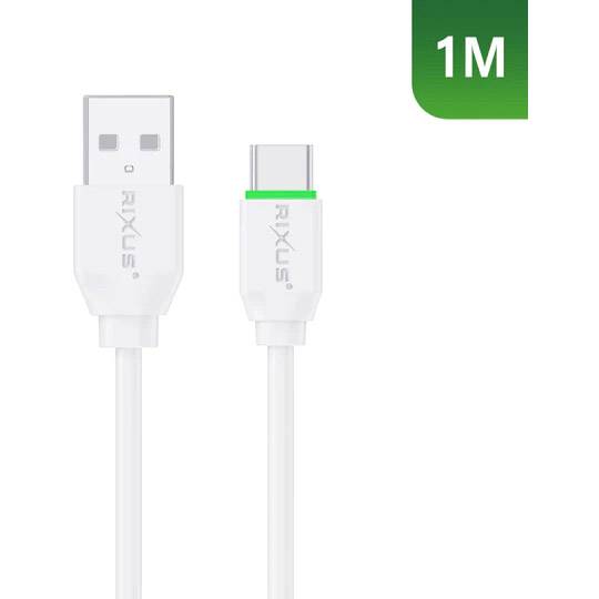 Rixus phone charging cable USB-Type C 1m