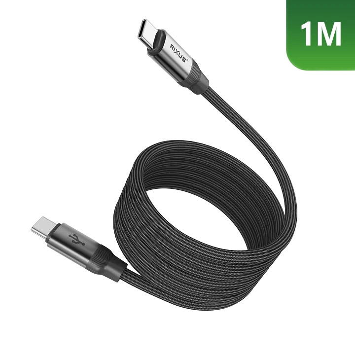 Rixus charging cable RXUC66C USB-C to USB-C 60W 1m