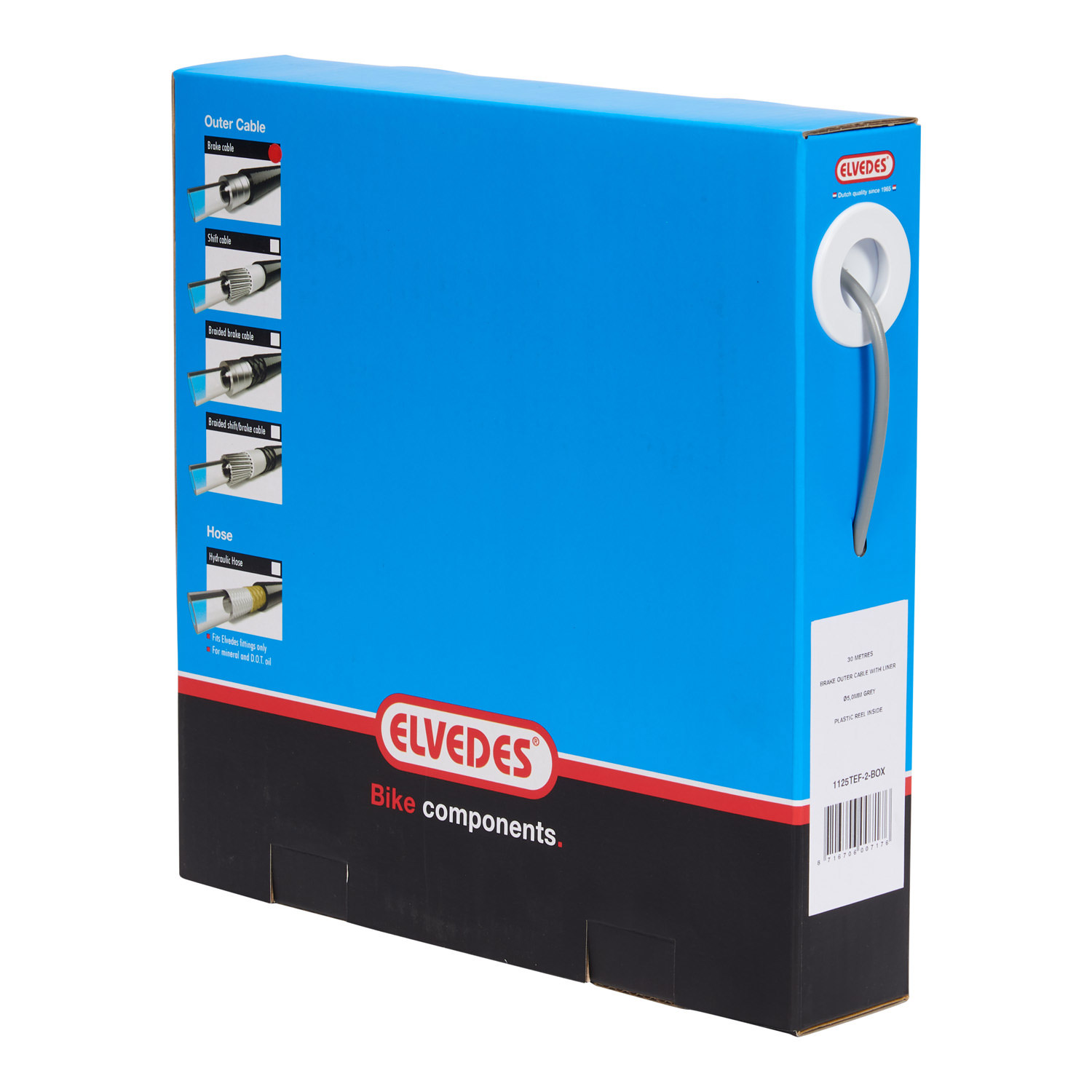 Elvedes rim outer cable 5mm (30m) teflon grey 1125TEF-2-BOX