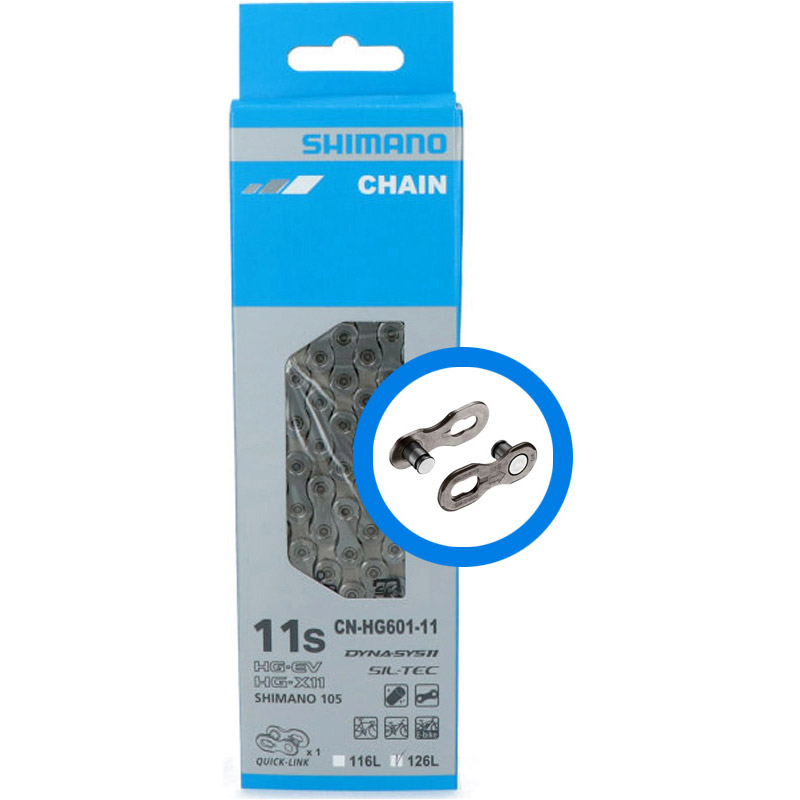 Shimano chain 126 105 11V CN-HG601-11 with QuickLink