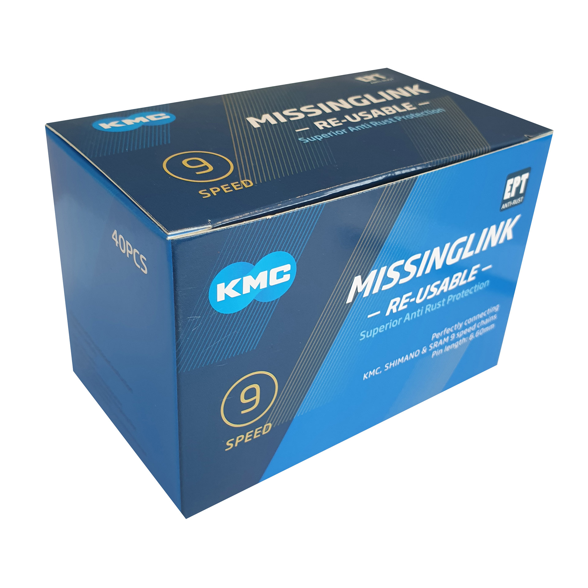 KMC connecting link MissingLink 9R EPT 6.60mm 9v silver (40 pcs)