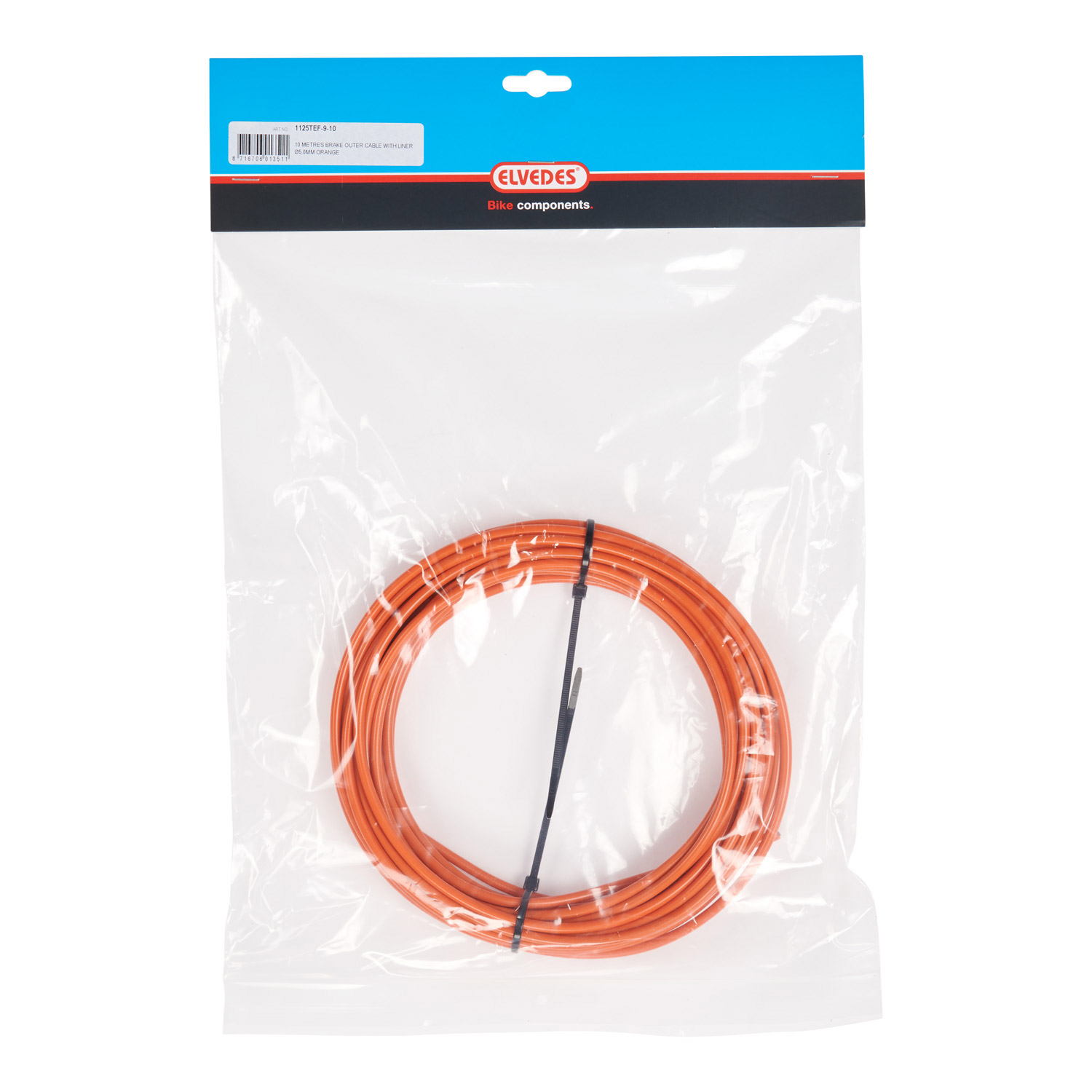 Elvedes rim outer cable 5mm (10m) orange liner 1125TEF-9-10