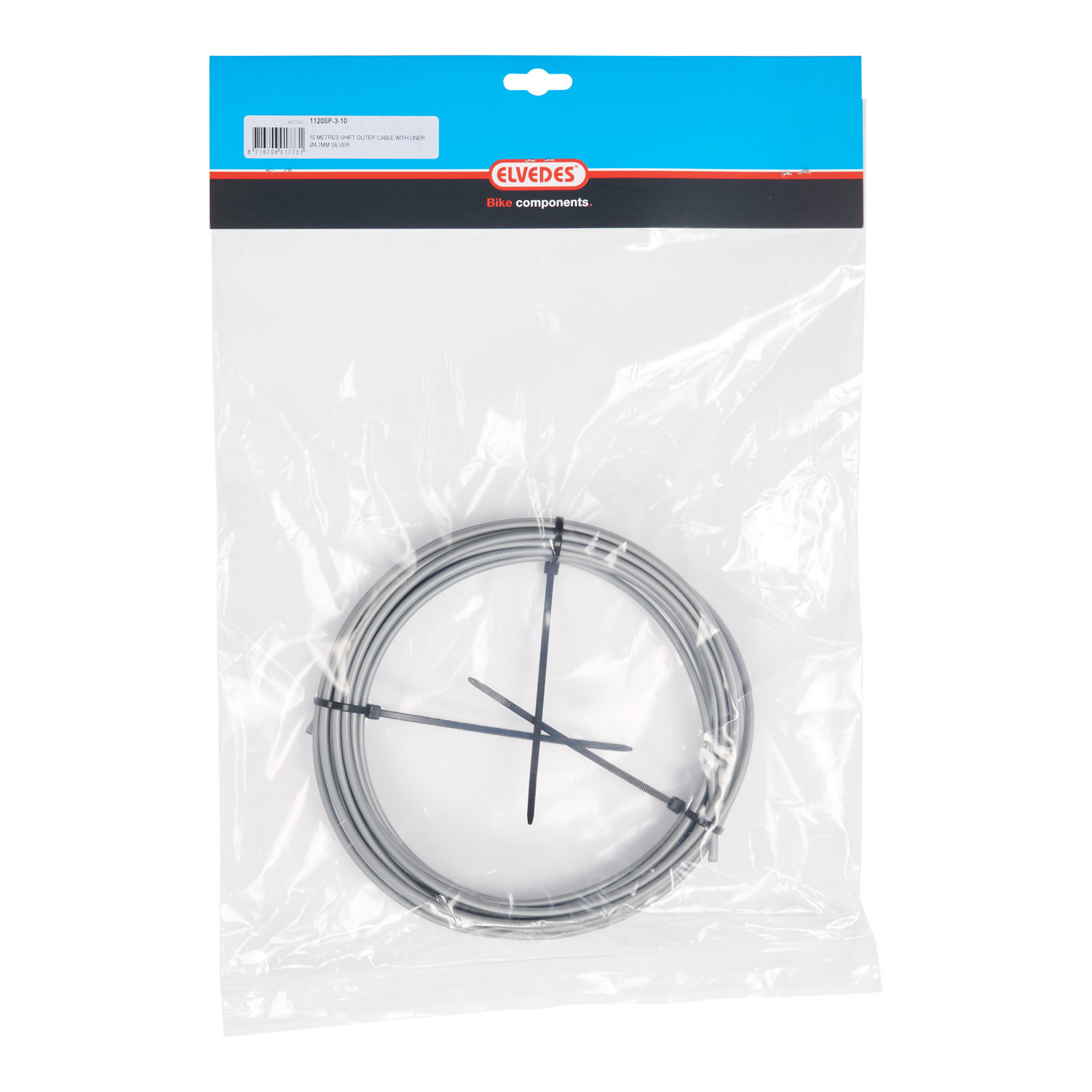 Elvedes outer cable 4.2mm (10m) silver liner 1120SP-3-10