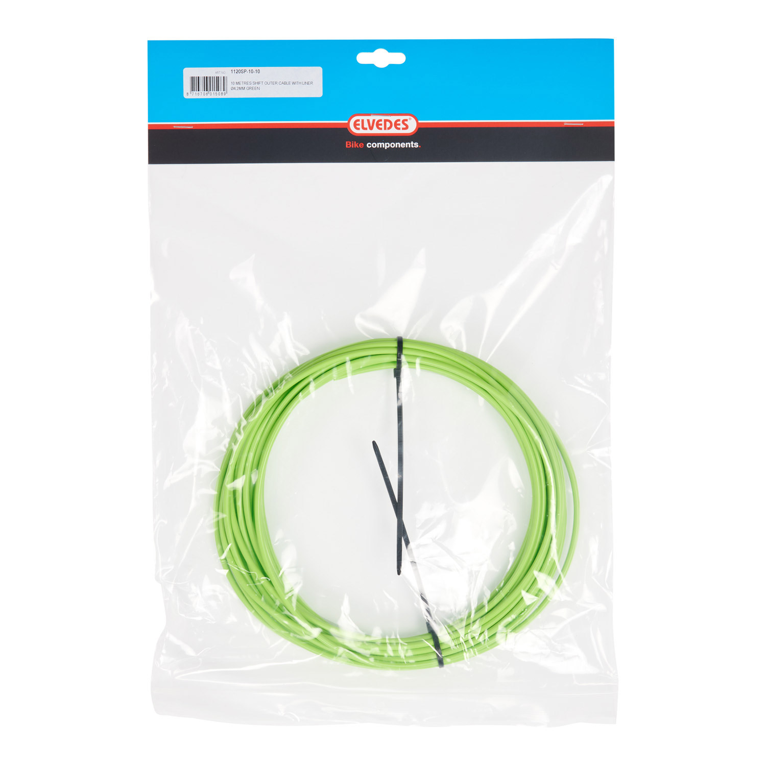 Elvedes outer cable 4.2mm (10m) green liner 1120SP-10-10