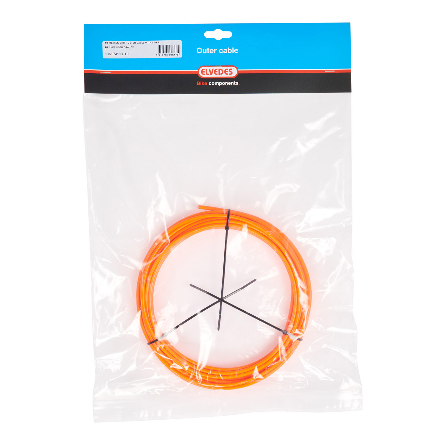 Elvedes outer cable 4.2mm (10m) orange lin.1120SP-11-10