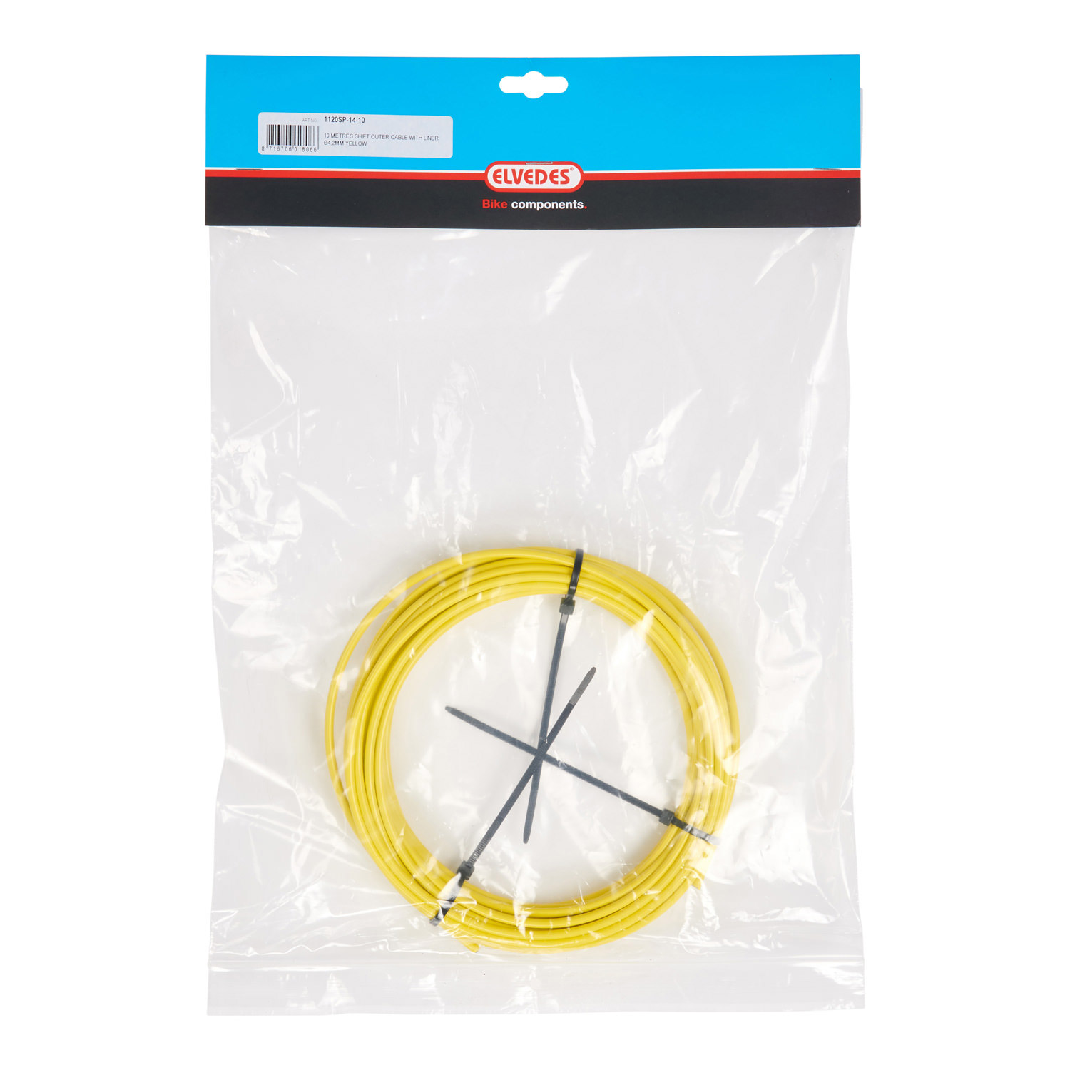 Elvedes outer cable 4.2mm (10m) yellow liner 1120SP-14-10