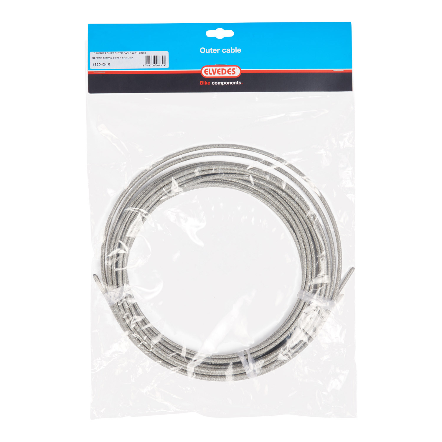 Elvedes chain outer cable 5mm (10m) braided liner 182042-10