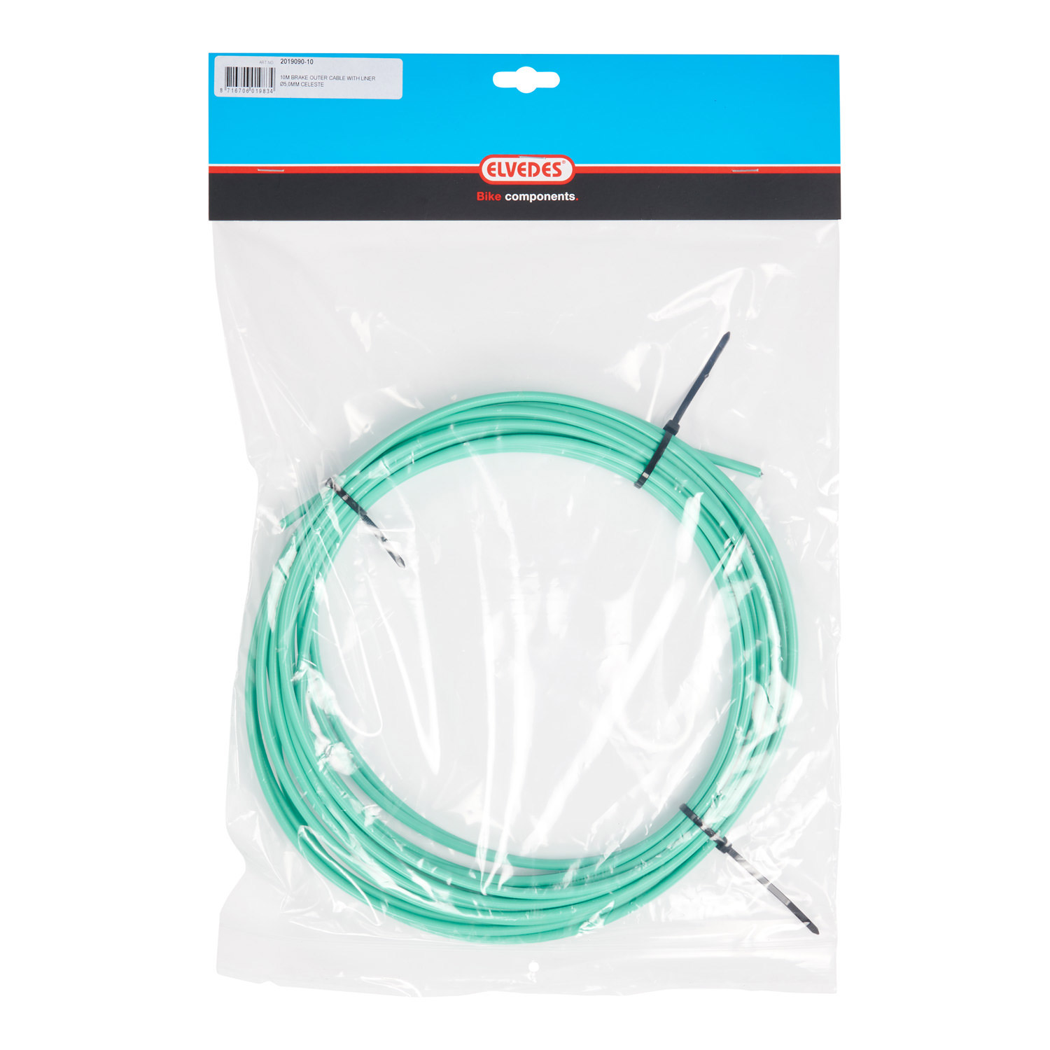 Elvedes brake outer cable 5mm (10m) celeste liner 2019090-10
