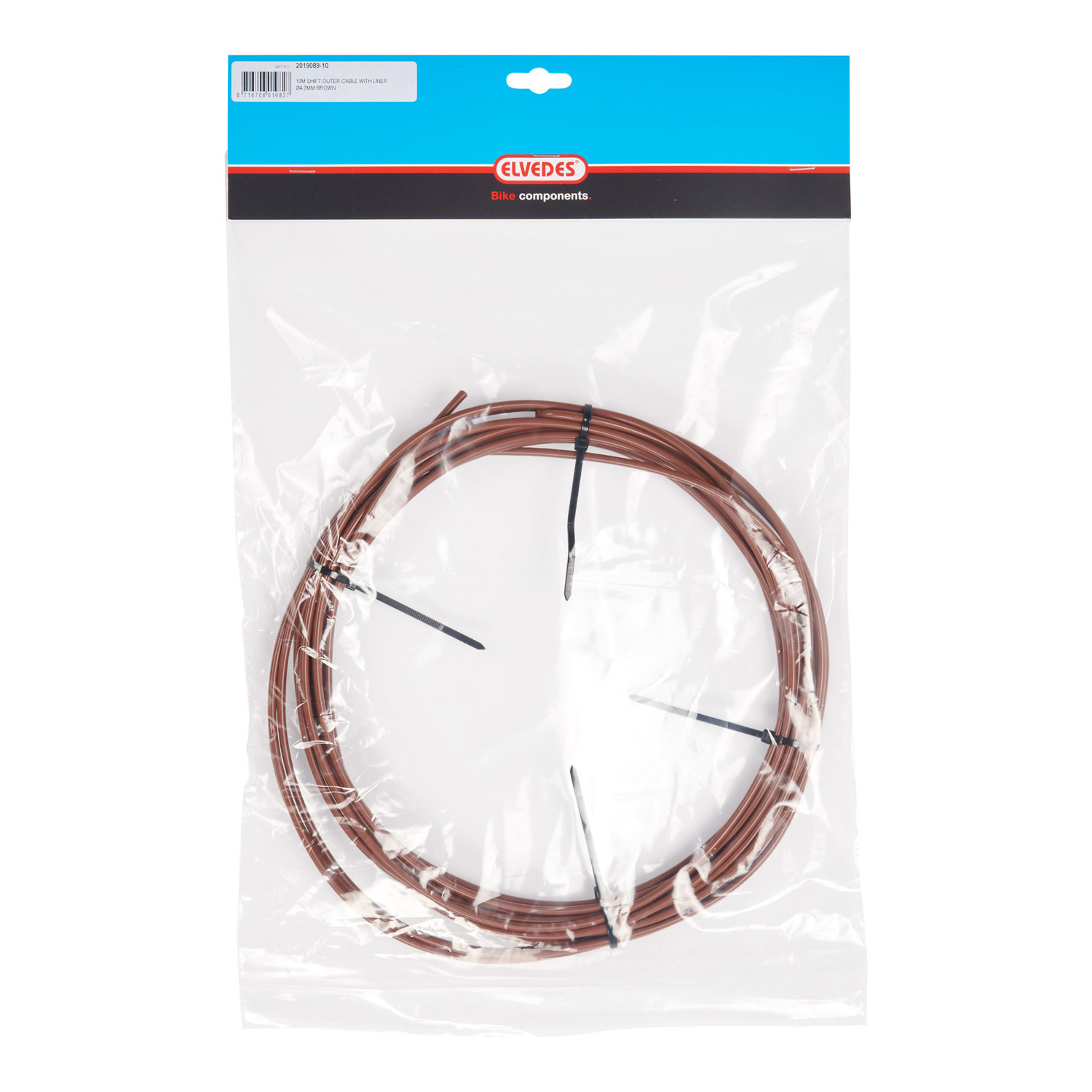 Elvedes outer brake cable 4.2mm (10m) brown liner 2019089-10