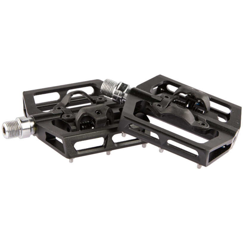 Tecora E pedal ATB combo SPD/ flat replaceable pins black
