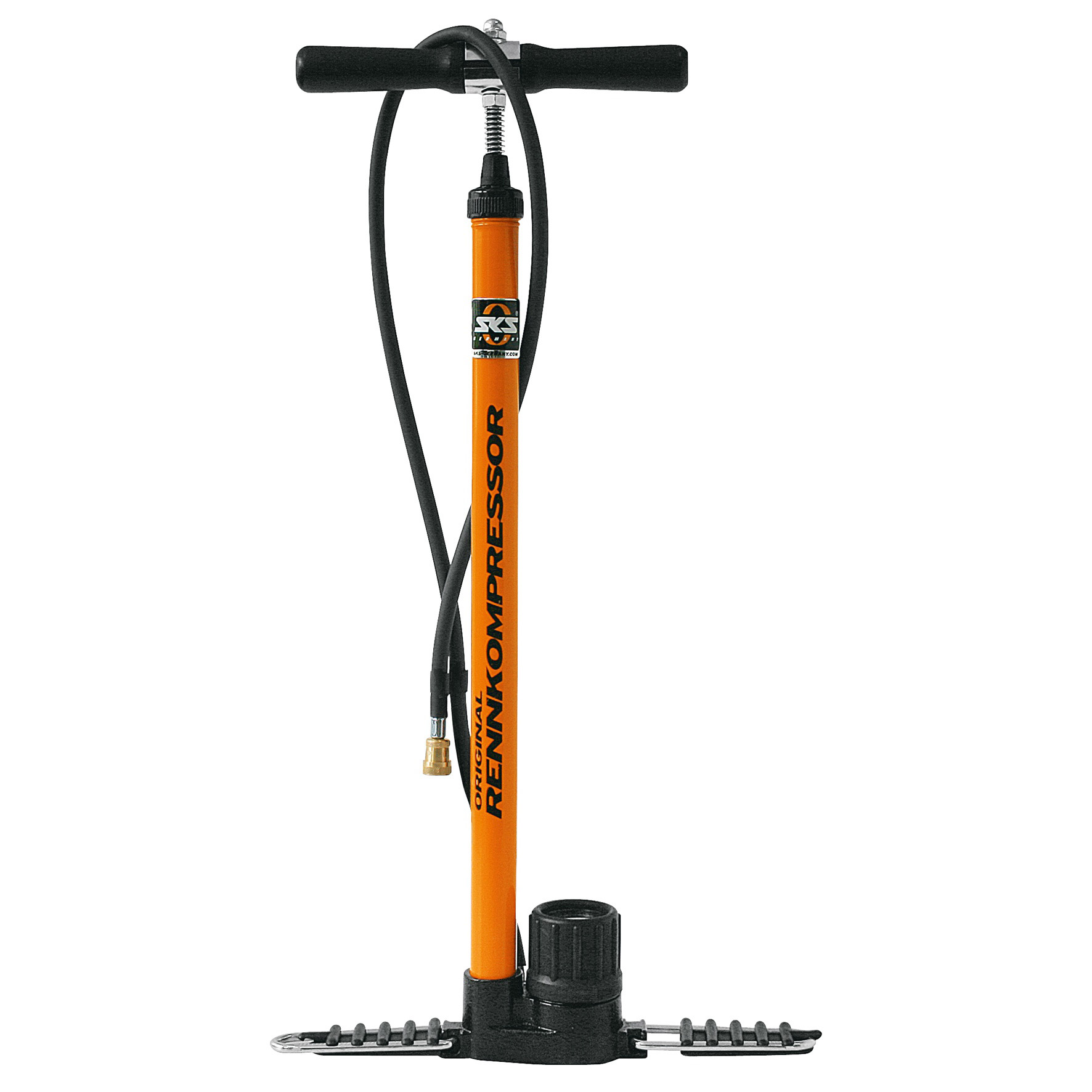 SKS Rennkompressor floor pump with copper press-on valve nipple 10065