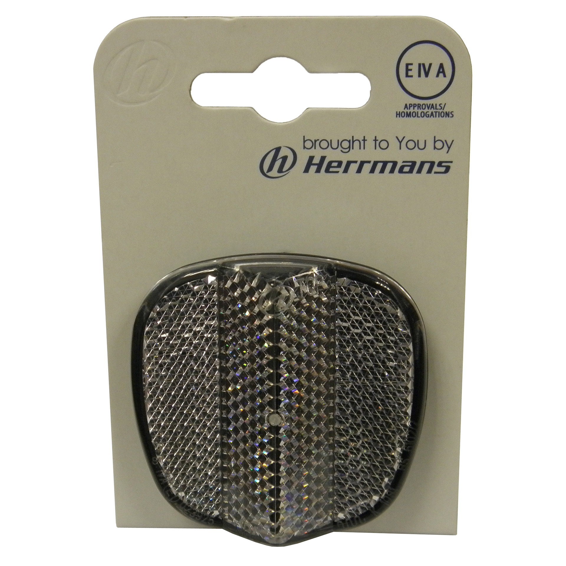 Front reflector per piece 21-24mm stem mount on card