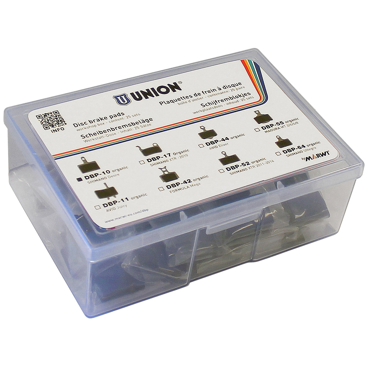 Union disc brake pad set DBP-10 organic (25pr)